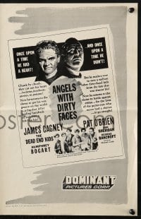 4s549 ANGELS WITH DIRTY FACES pressbook R1956 James Cagney, priest Pat O'Brien and top cast!