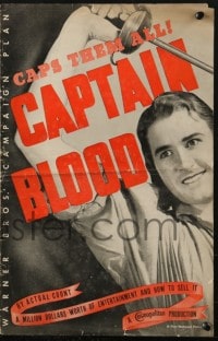 4s600 CAPTAIN BLOOD pressbook covers 1936 Errol Flynn, Olivia De Havilland, Michael Curtiz, rare!