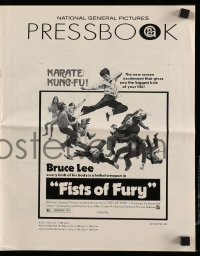 4s667 FISTS OF FURY pressbook 1973 Bruce Lee, Tang shan da xiong, kung fu!