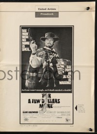 4s673 FOR A FEW DOLLARS MORE pressbook 1967 Sergio Leone's Per qualche dollaro in piu, Clint Eastwood!