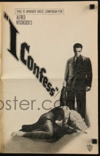 4s735 I CONFESS pressbook 1953 directed by Alfred Hitchcock, Montgomery Clift, Anne Baxter!