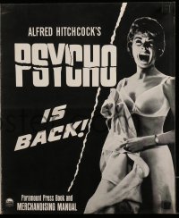 4s871 PSYCHO pressbook R1965 sexy Janet Leigh, Anthony Perkins, Alfred Hitchcock classic!