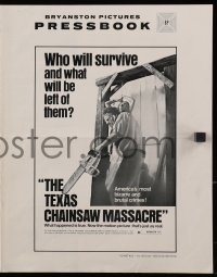 4s944 TEXAS CHAINSAW MASSACRE pressbook 1974 Tobe Hooper cult classic slasher horror!