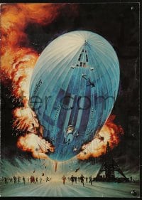 4s329 HINDENBURG screening program 1975 all-star cast, Akimoto art of zeppelin crashing down!