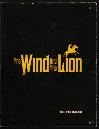 4s341 WIND & THE LION screening program 1975 Sean Connery, Candice Bergen, directed by John Milius