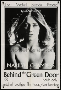 4t096 BEHIND THE GREEN DOOR 24x36 1sh 1972 Mitchell Bros' classic, c/u sexy naked Marilyn Chambers!