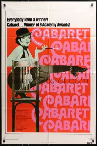 4t151 CABARET 1sh R1974 Liza Minnelli sings & dances in Nazi Germany, directed by Bob Fosse!