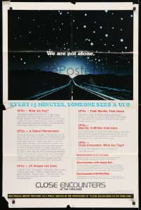 4t180 CLOSE ENCOUNTERS OF THE THIRD KIND 1sh 1977 Steven Spielberg sci-fi classic, cool facts!