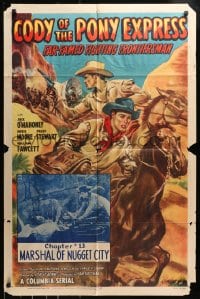 4t185 CODY OF THE PONY EXPRESS chapter 13 1sh 1950 Glenn Cravath art of cowboy Jock Mahoney!