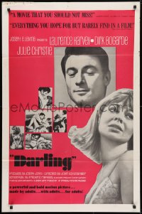 4t213 DARLING 1sh 1965 Julie Christie, Laurence Harvey, Dirk Bogarde, John Schlesinger!