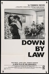4t249 DOWN BY LAW 1sh 1986 Jarmusch, Roberto Benigni, Tom Waits, John Lurie & Nicoletta Braschi!