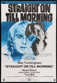 4t824 STRAIGHT ON TILL MORNING English 1sh 1972 Rita Tushingham, English Hammer horror!