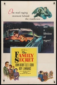 4t280 FAMILY SECRET 1sh 1951 Lee J. Cobb's son John Derek is a murderer!