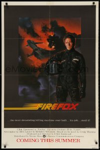 4t289 FIREFOX advance 1sh 1982 cool C.D. de Mar art of the flying killing machine & Clint Eastwood!