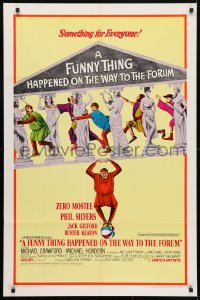4t320 FUNNY THING HAPPENED ON THE WAY TO THE FORUM 1sh 1966 wacky image of Zero Mostel!
