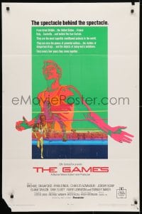4t323 GAMES 1sh 1970 Michael Crawford, Ryan O'Neal, Michael Winner, cool Olympic sports art!