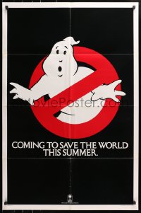 4t331 GHOSTBUSTERS teaser 1sh 1984 Ivan Reitman sci-fi horror, coming to save the world this Summer