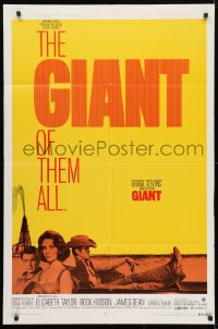 4t332 GIANT 1sh R1970 James Dean, Elizabeth Taylor, Rock Hudson, directed by George Stevens!