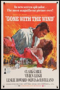 4t344 GONE WITH THE WIND 1sh R1970 Howard Terpning art of Gable carrying Leigh over burning Atlanta!