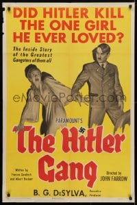 4t395 HITLER GANG style B 1sh 1944 one of the greatest World War II propaganda movie posters!