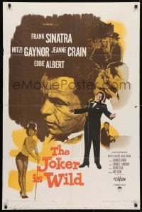 4t463 JOKER IS WILD 1sh 1957 Frank Sinatra as Joe E. Lewis, sexy Mitzi Gaynor, Jeanne Crain