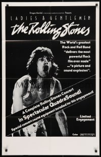 4t490 LADIES & GENTLEMEN THE ROLLING STONES 24x38 1sh 1973 Mick Jagger, rock & roll, Quadrasound!