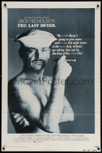 4t493 LAST DETAIL 1sh 1973 foul-mouthed sailor Jack Nicholson w/cigar!