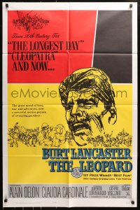 4t507 LEOPARD 1sh 1963 Luchino Visconti's Il Gattopardo, cool art of Burt Lancaster!
