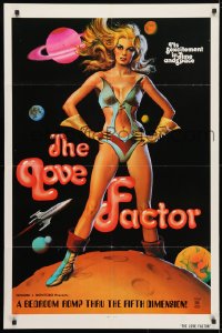 4t533 LOVE FACTOR 1sh 1975 bedroom romp thru the fifth dimension, sexcitement in time & space!