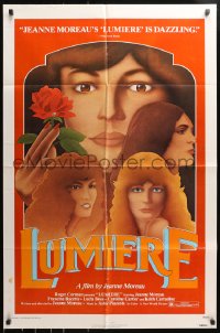 4t537 LUMIERE 1sh 1976 directed by Jeanne Moreau, Lucia Bose, Keith Carradine, Evans art!