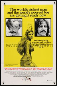 4t545 MAGIC CHRISTIAN style B 1sh 1970 close-ups of Peter Sellers, Ringo & sexy Raquel Welch!