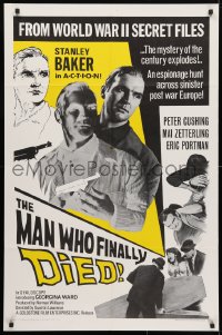 4t552 MAN WHO FINALLY DIED 1sh 1967 Stanley Baker in the mystery of the century!