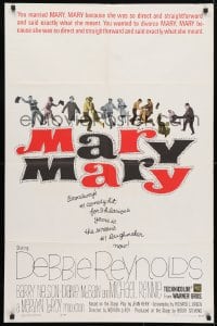4t558 MARY MARY 1sh 1963 Debbie Reynolds, Barry Nelson, Michael Rennie, musical comedy!