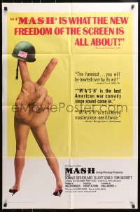 4t559 MASH int'l 1sh 1970 Elliott Gould, Korean War classic directed by Robert Altman!