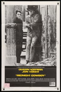 4t570 MIDNIGHT COWBOY 1sh 1969 Dustin Hoffman, Jon Voight, John Schlesinger classic, X-rated!