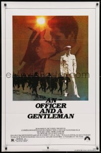 4t631 OFFICER & A GENTLEMAN 1sh 1982 Richard Gere & Debra Winger in love & in the U.S. Navy!