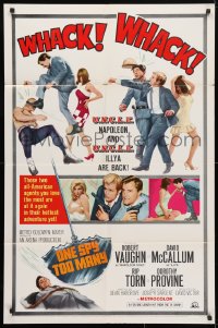 4t637 ONE SPY TOO MANY 1sh 1966 Robert Vaughn, David McCallum, The Man from UNCLE!