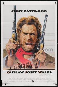 4t644 OUTLAW JOSEY WALES NSS style 1sh 1976 Clint Eastwood is an army of one, Anderson art!