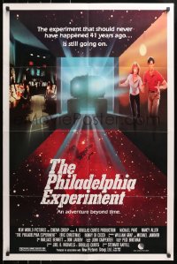 4t663 PHILADELPHIA EXPERIMENT 1sh 1984 from John Carpenter, Michael Pare, cool sci-fi artwork!