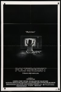 4t678 POLTERGEIST style B 1sh 1982 Tobe Hooper & Steven Spielberg, the first real ghost story!