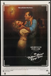 4t682 POSTMAN ALWAYS RINGS TWICE 1sh 1981 art of Jack Nicholson & Jessica Lange by Rudy Obrero!