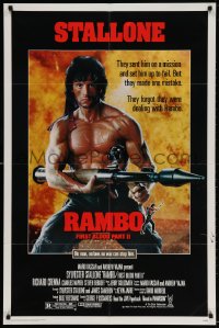 4t703 RAMBO FIRST BLOOD PART II 1sh 1985 no law, no war can stop Sylvester Stallone!
