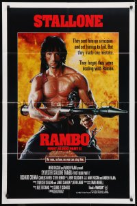 4t704 RAMBO FIRST BLOOD PART II int'l 1sh 1985 Sylvester Stallone holding scoped Russian-made RPG-7!