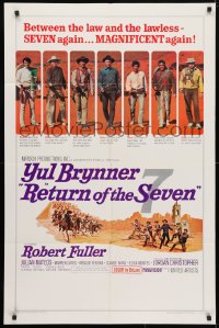 4t712 RETURN OF THE SEVEN 1sh 1966 Yul Brynner reprises his role as master gunfighter!