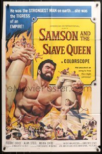 4t741 SAMSON & THE SLAVE QUEEN 1sh 1964 Umberto Lenzi's Zorro contro Maciste, art of Ciani!