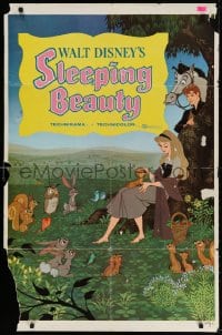 4t784 SLEEPING BEAUTY style B 1sh 1959 Walt Disney cartoon fairy tale fantasy classic!