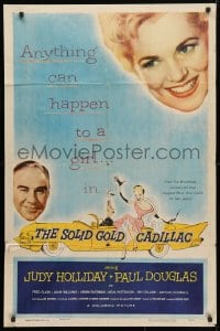 4t787 SOLID GOLD CADILLAC 1sh 1956 Hirschfeld art of Judy Holliday & Paul Douglas in car!