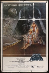 4t814 STAR WARS style A fourth printing 1sh 1977 George Lucas classic epic, art by Tom Jung!