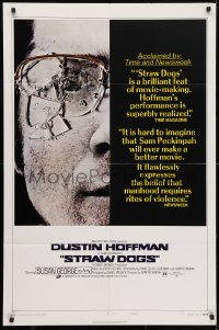 4t829 STRAW DOGS style C 1sh 1972 Sam Peckinpah, c/u of Dustin Hoffman with broken glasses!