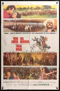 4t859 TARAS BULBA 1sh 1962 Tony Curtis & Yul Brynner clash, epic war art by Frank McCarthy!